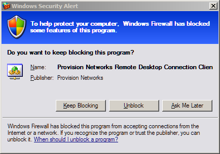 Unblock Firewall