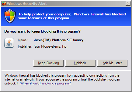 Unblock Java Client